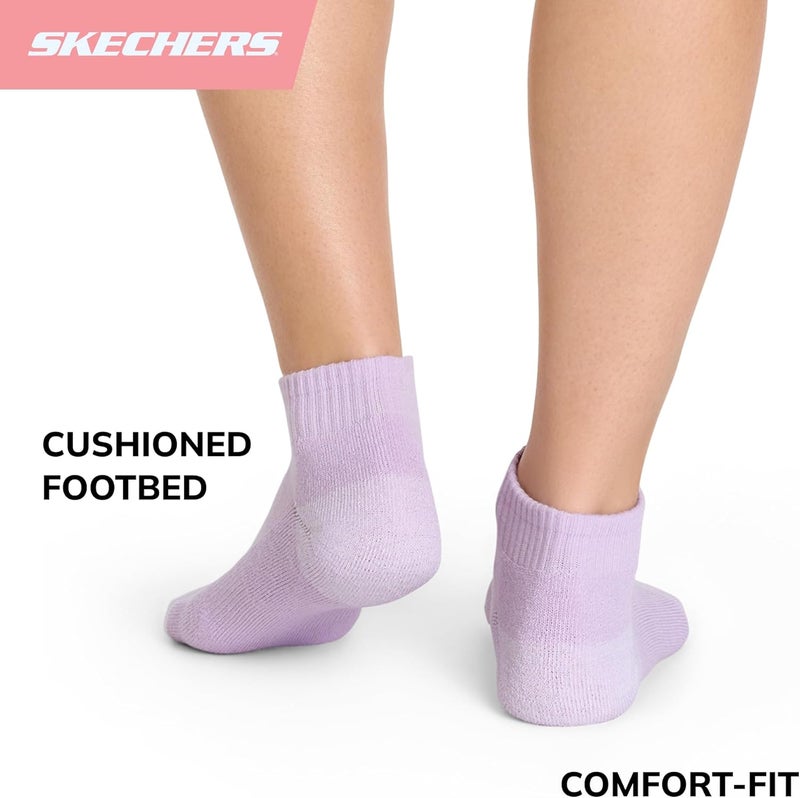 SKECHERS Women's Performance Quarter Crew Socks (6-Pack) - Image 4